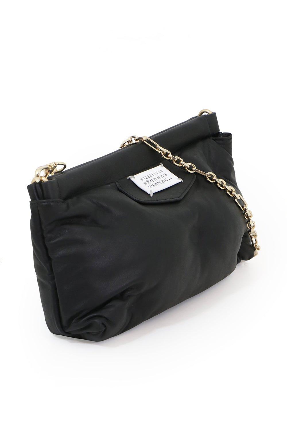 MAISON MARGIELA BAGS BLACK GLAM SLAM QUILTED CROSSBODY CLUTCH BLACK