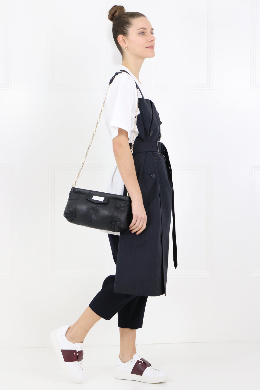 MAISON MARGIELA BAGS BLACK GLAM SLAM QUILTED CROSSBODY CLUTCH BLACK