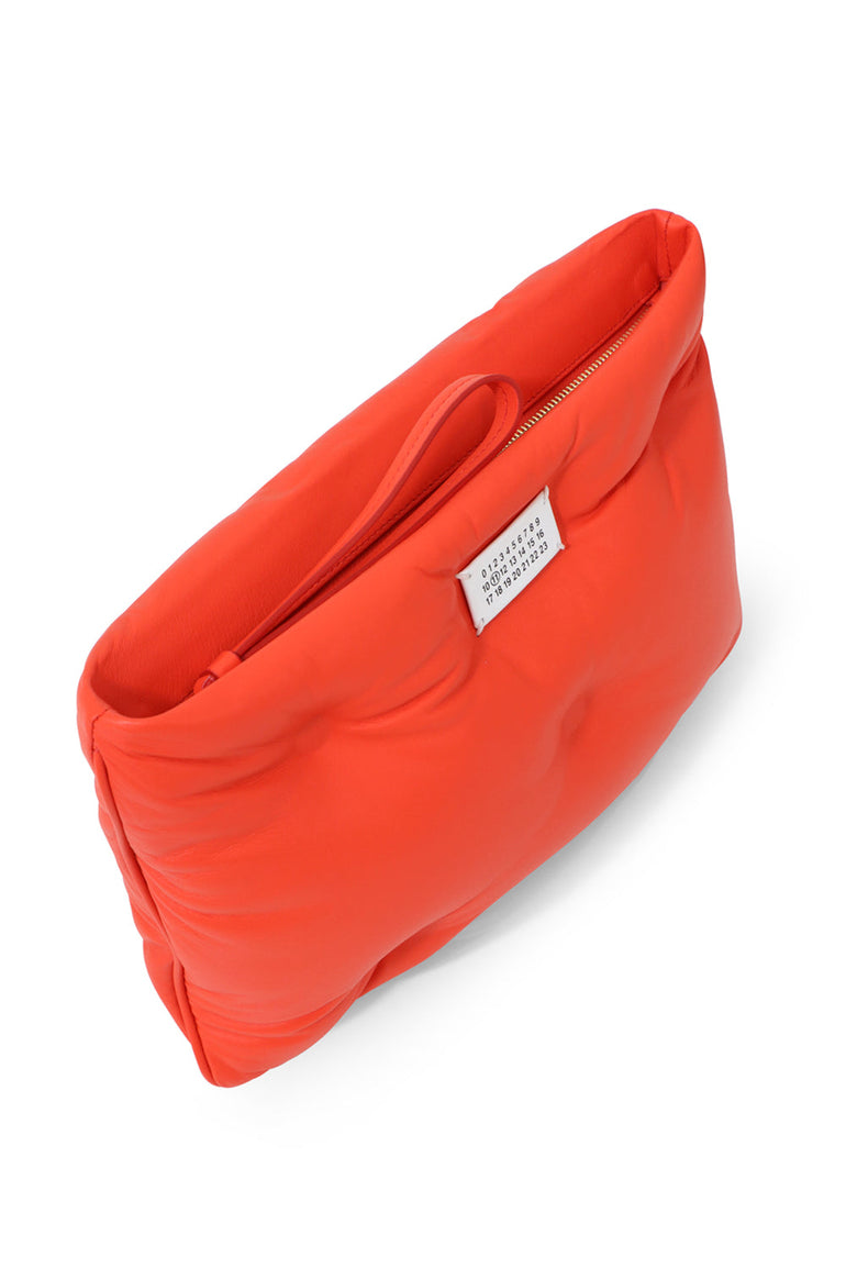 MAISON MARGIELA BAGS BROWN GLAM SLAM SMALL PADDED POUCH TANGERINE