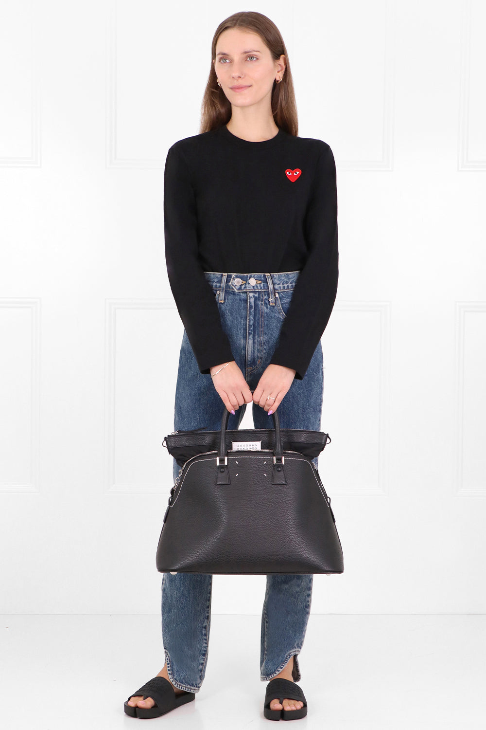 MAISON MARGIELA BAGS BLACK LARGE 5AC BAG BLACK