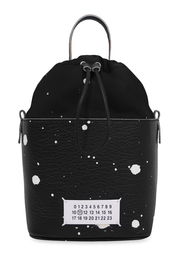MAISON MARGIELA BAGS BLACK MINI 5AC SPLATTER BAG BLACK