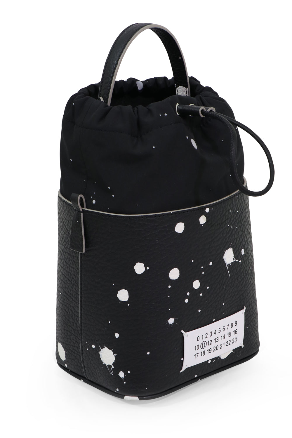 MAISON MARGIELA BAGS BLACK MINI 5AC SPLATTER BAG BLACK