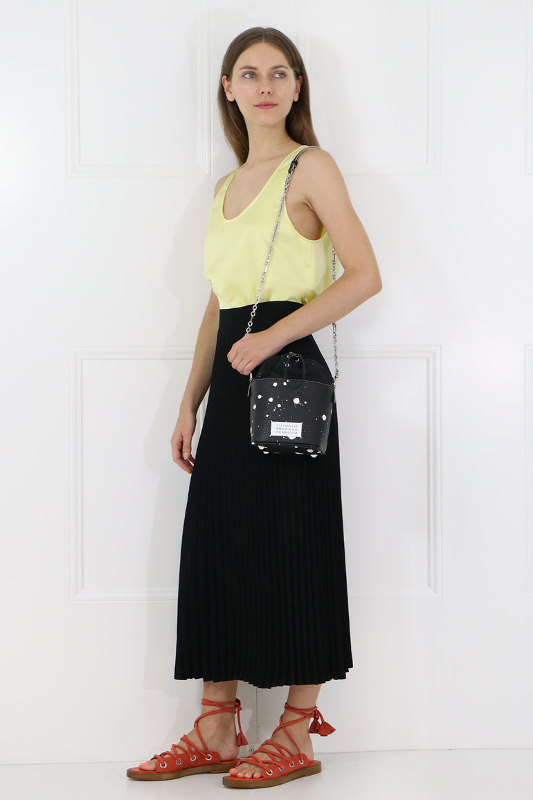 MAISON MARGIELA BAGS BLACK MINI 5AC SPLATTER BAG BLACK