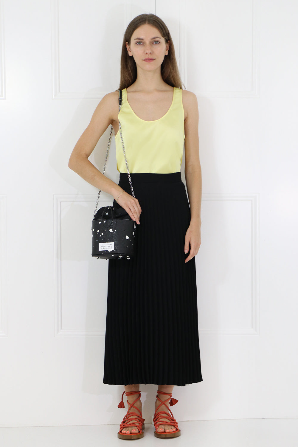 MAISON MARGIELA BAGS BLACK MINI 5AC SPLATTER BAG BLACK