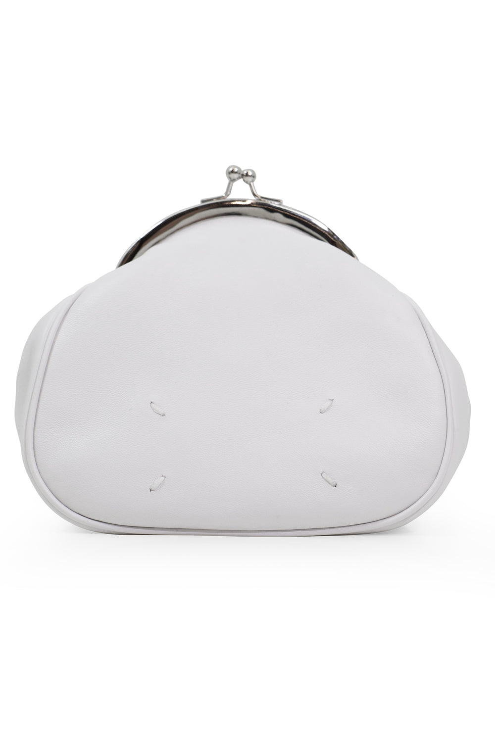 MAISON MARGIELA BAGS WHITE ROUND CLUTCH BAG WITH CHAIN WHITE