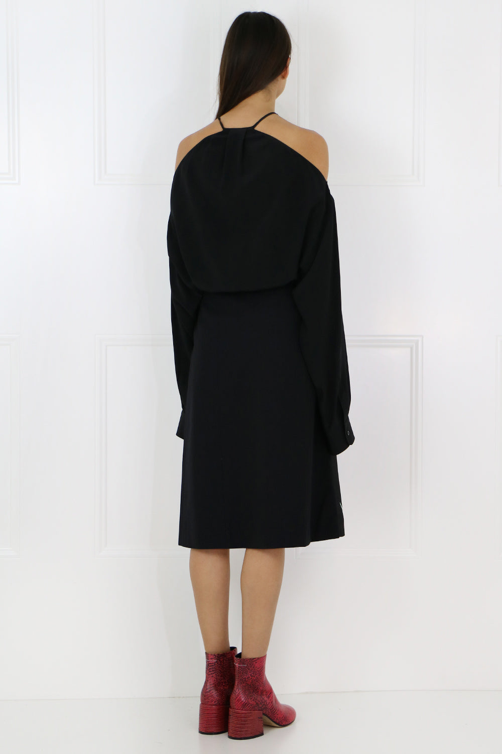 MAISON MARGIELA RTW ABSTRACT PRINT SKIRT BLACK