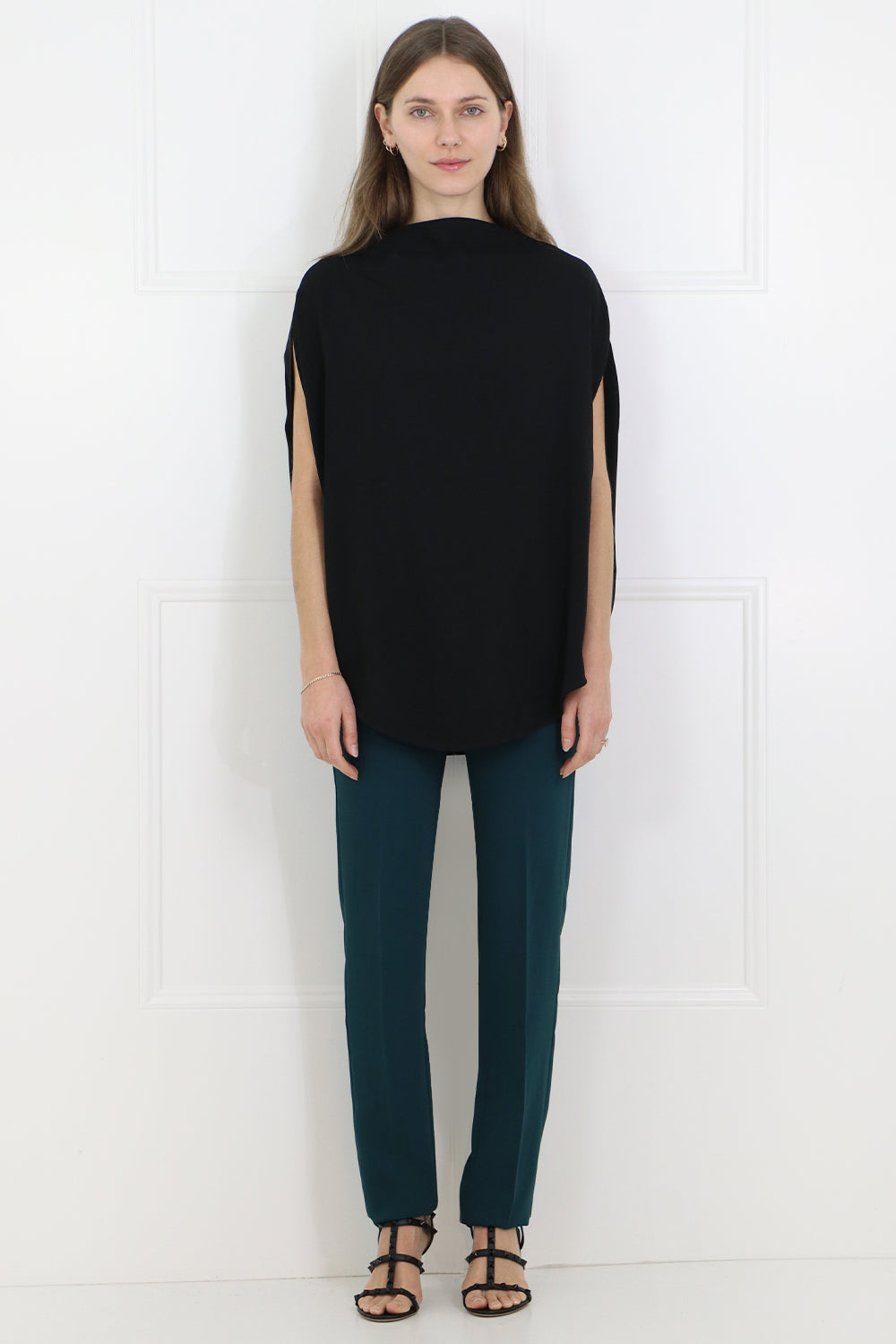 MAISON MARGIELA RTW BLACK CIRCULAR FLUID BLOUSE BLACK