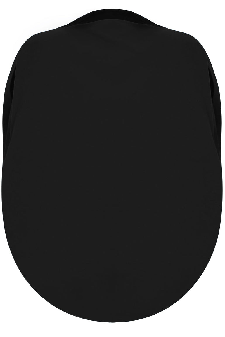 MAISON MARGIELA RTW BLACK CIRCULAR FLUID BLOUSE BLACK