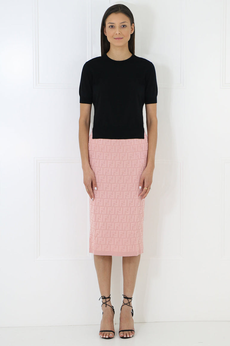 MAISON MARGIELA RTW CROP KNIT TOP S/S BLACK