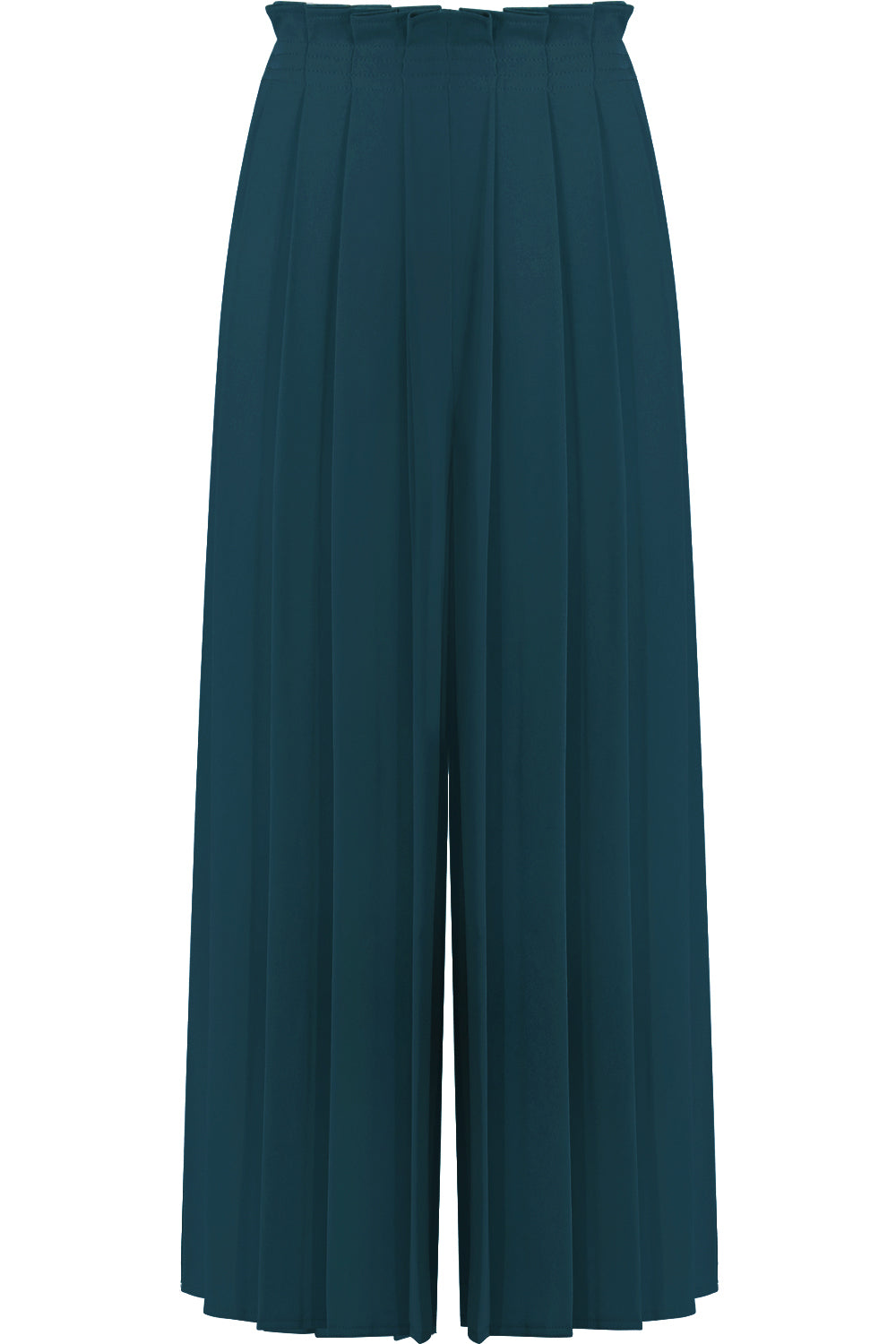 MAISON MARGIELA RTW CROPPED PLEATED CULOTTES DUCK GREEN