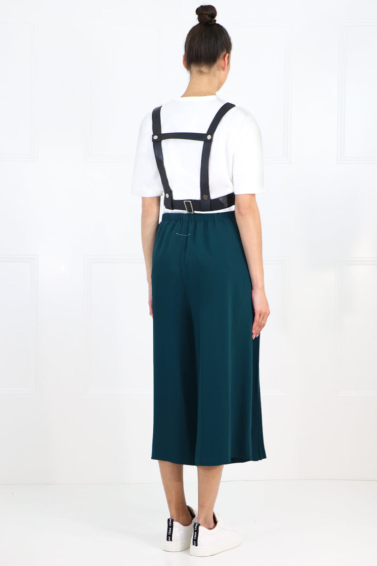 MAISON MARGIELA RTW CROPPED PLEATED CULOTTES DUCK GREEN