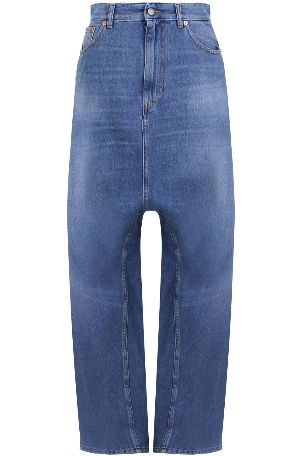 MAISON MARGIELA RTW DROP CROTCH JEANS BLUE DENIM