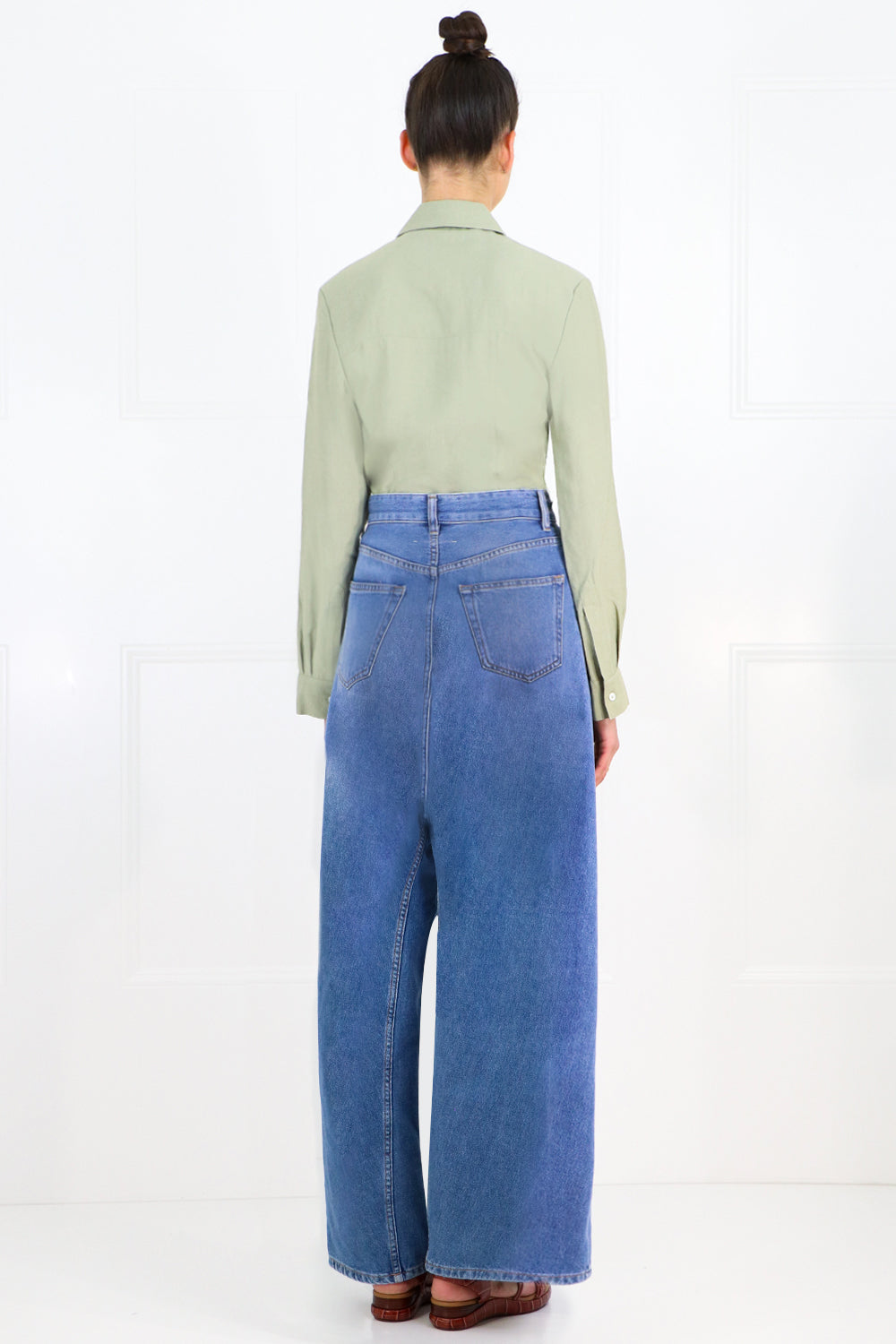 MAISON MARGIELA RTW DROP CROTCH JEANS BLUE DENIM
