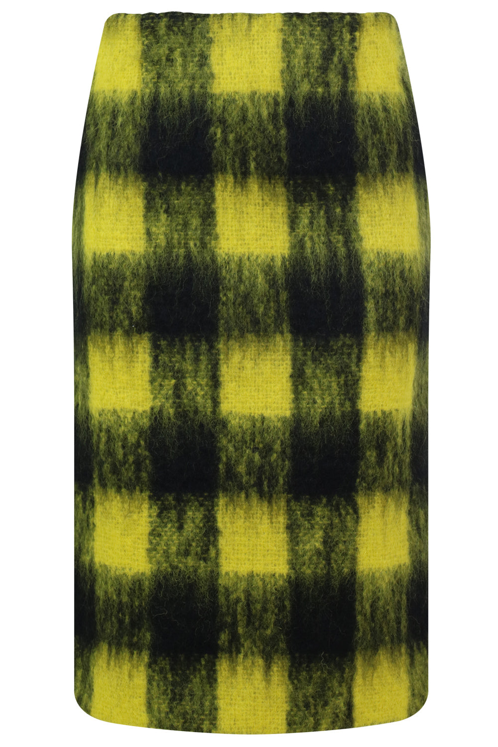 MAISON MARGIELA RTW HAIRY CHECK SKIRT YELLOW/BLACK