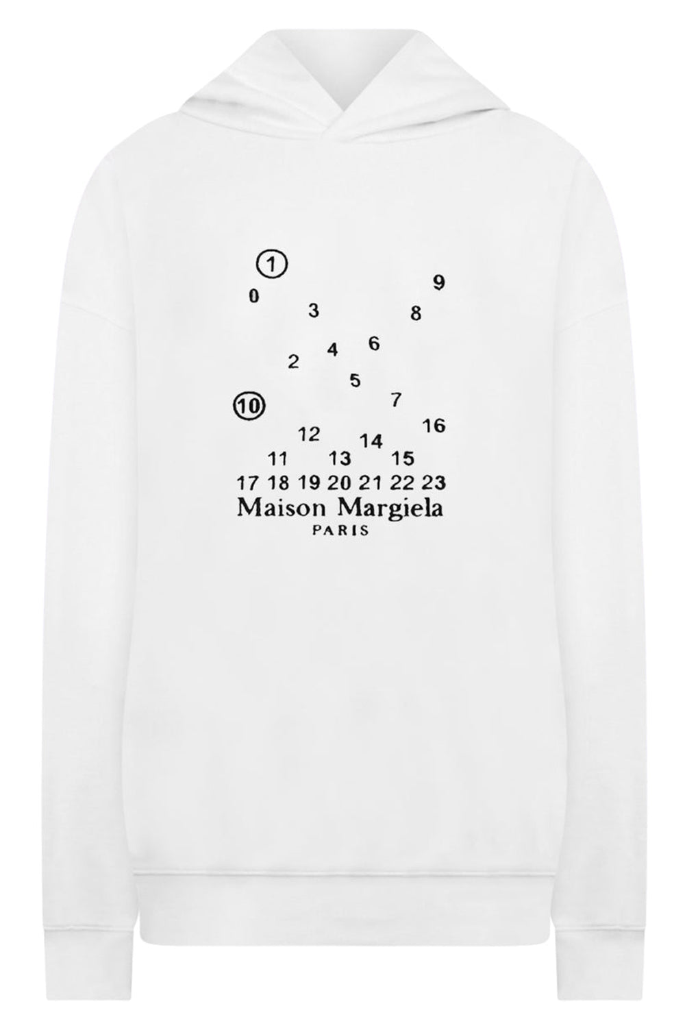 MAISON MARGIELA RTW LOGO PRINT HOODIE | WHITE