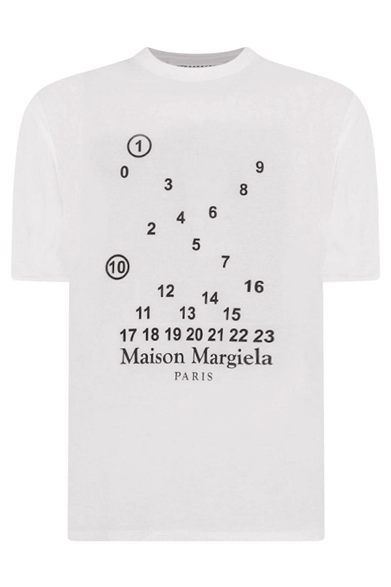 MAISON MARGIELA RTW LOGO PRINT T-SHIRT MEN | WHITE