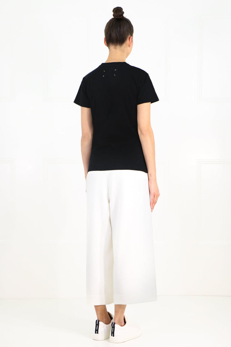 MAISON MARGIELA RTW PAPER LOGO T-SHIRT BLACK