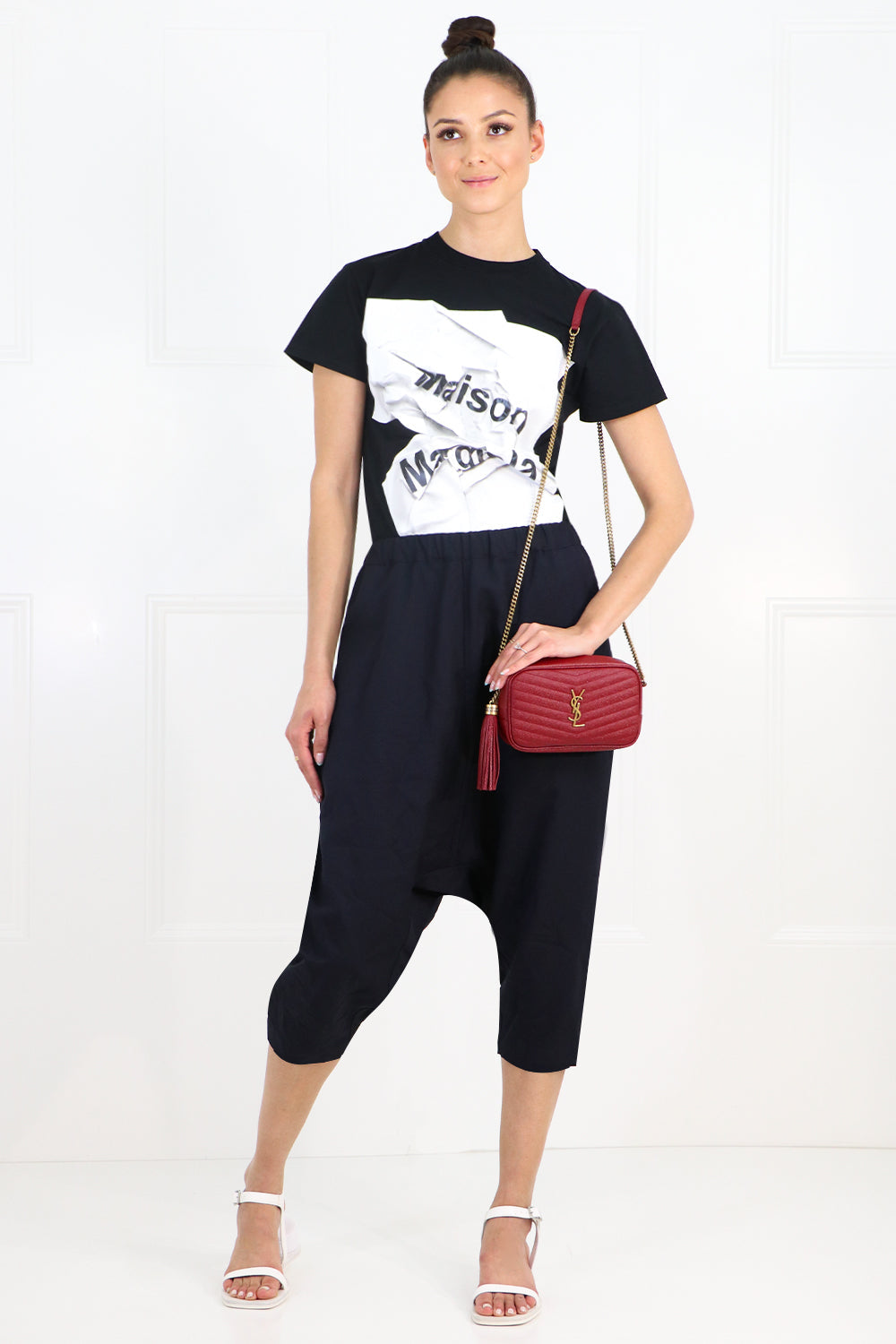 MAISON MARGIELA RTW PAPER LOGO T-SHIRT BLACK