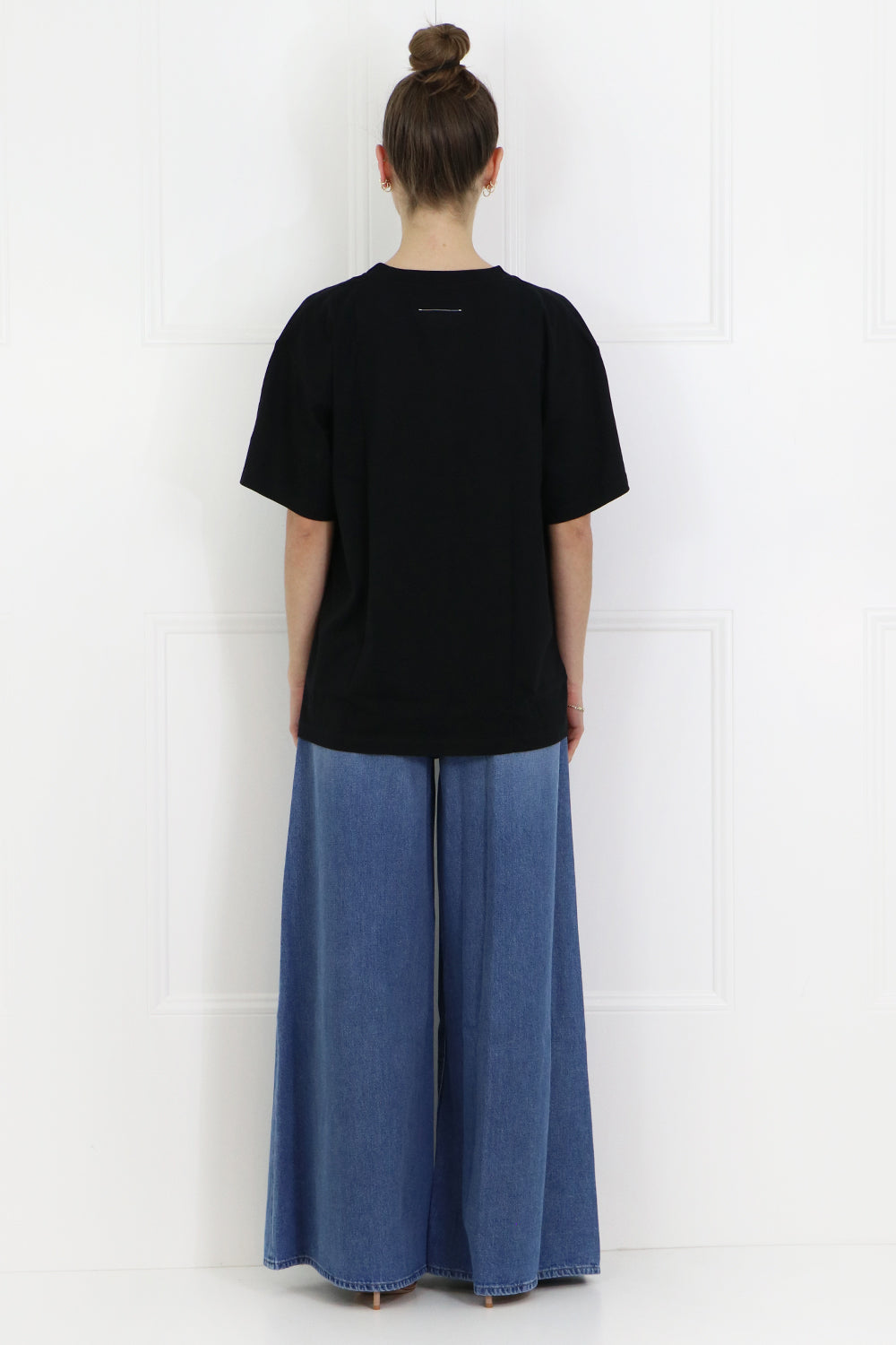 MAISON MARGIELA RTW PINK LOGO T-SHIRT S/S BLACK