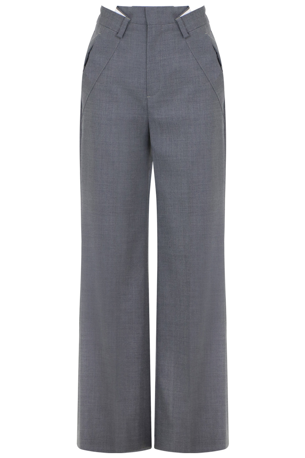 MAISON MARGIELA RTW STRAIGHT LEG TROUSERS GREY