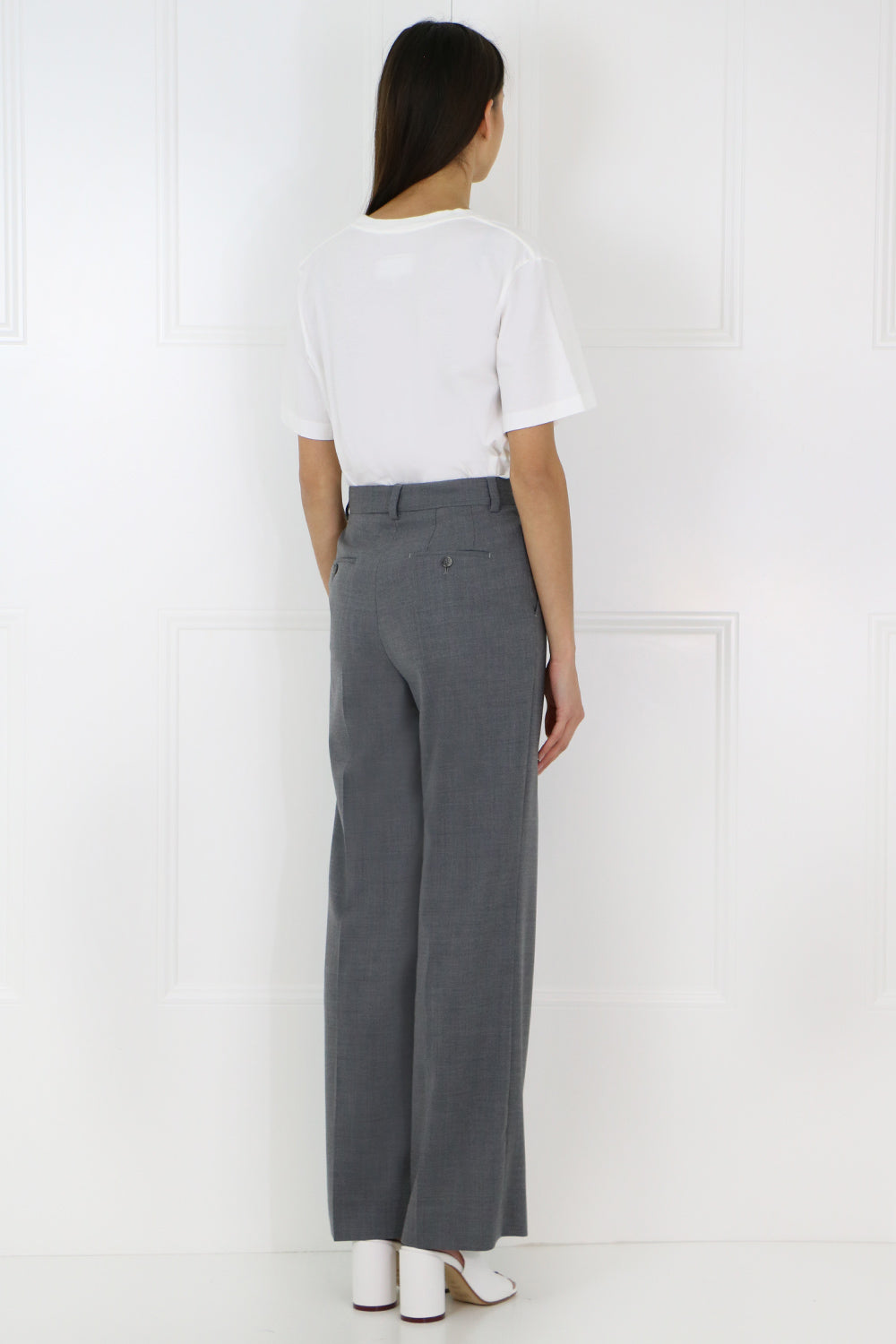 MAISON MARGIELA RTW STRAIGHT LEG TROUSERS GREY