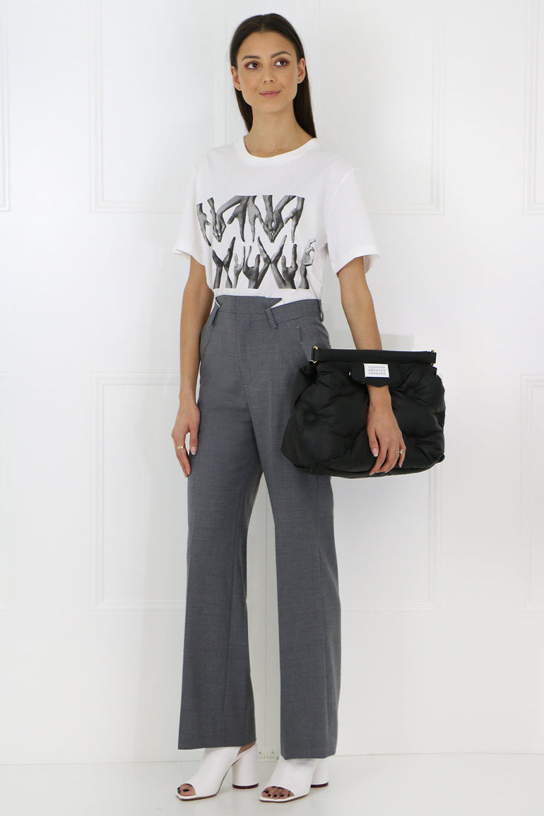 MAISON MARGIELA RTW STRAIGHT LEG TROUSERS GREY