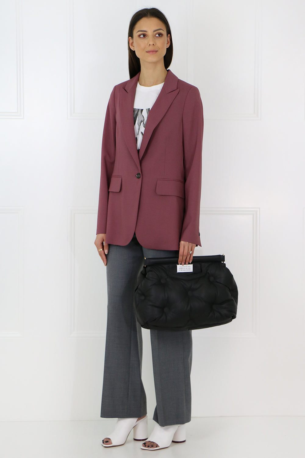 MAISON MARGIELA RTW STRAIGHT LEG TROUSERS GREY