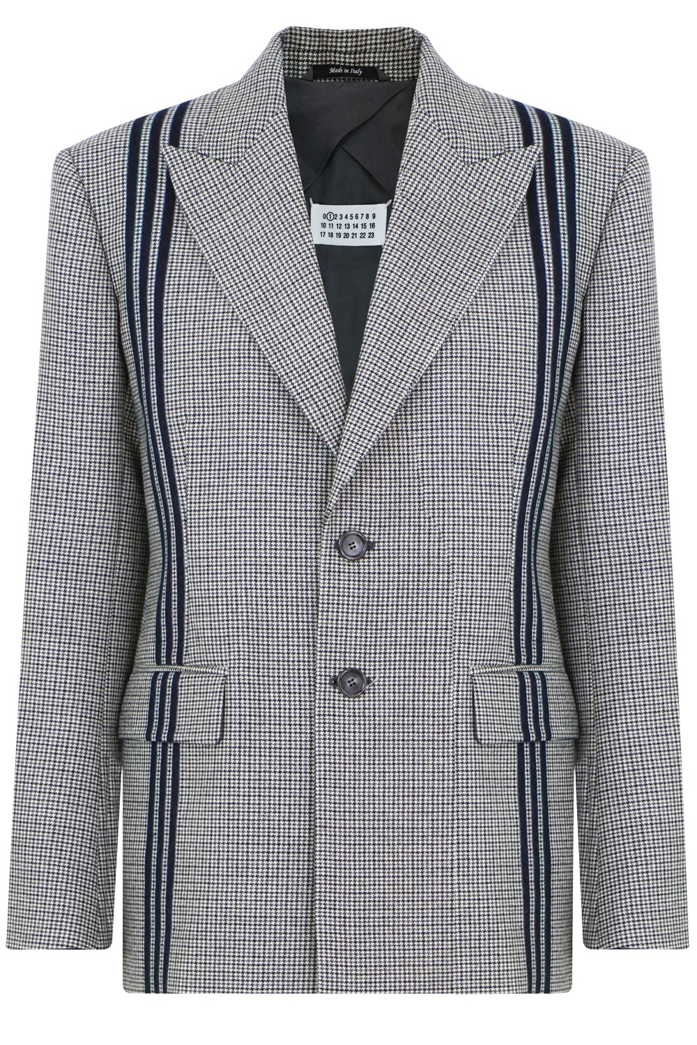 MAISON MARGIELA RTW TWEED BLAZER WITH PINSTRIPE BLACK/WHITE
