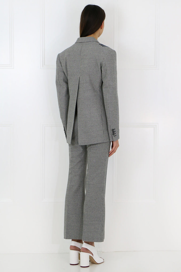 MAISON MARGIELA RTW TWEED BLAZER WITH PINSTRIPE BLACK/WHITE