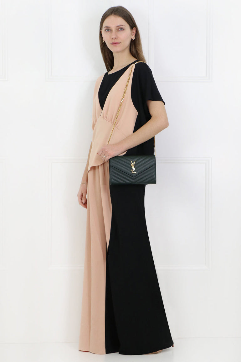 MAISON MARGIELA RTW TWO TONE BLOUSE S/S BLACK/NUDE