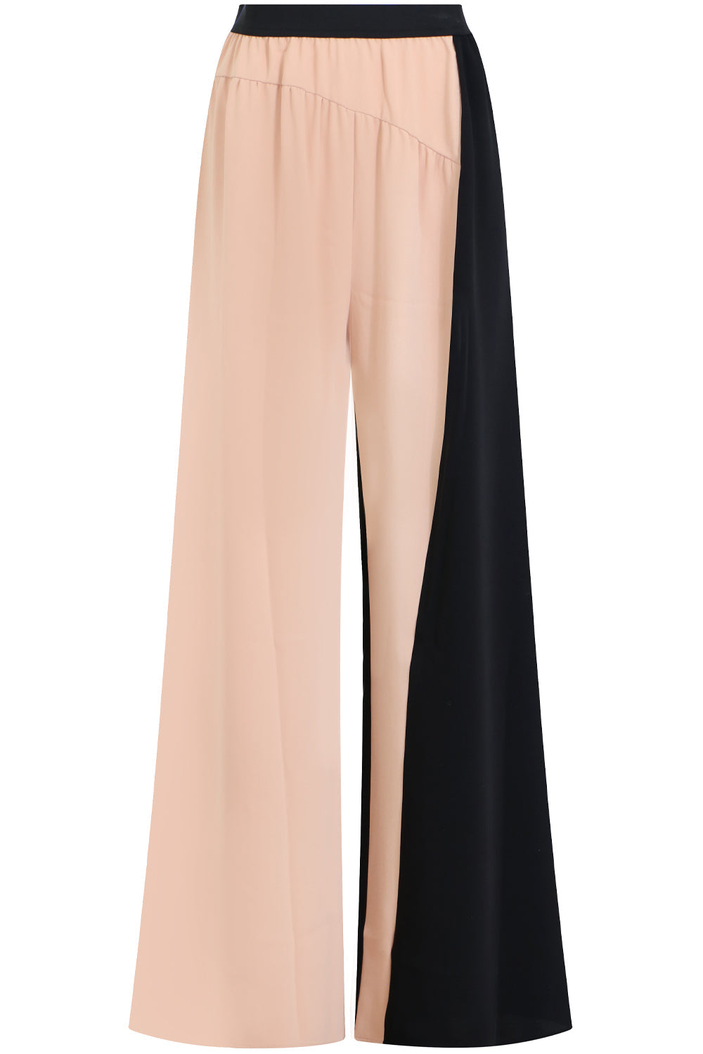 MAISON MARGIELA RTW TWO TONE WIDE LEG PANTS BLACK/NUDE