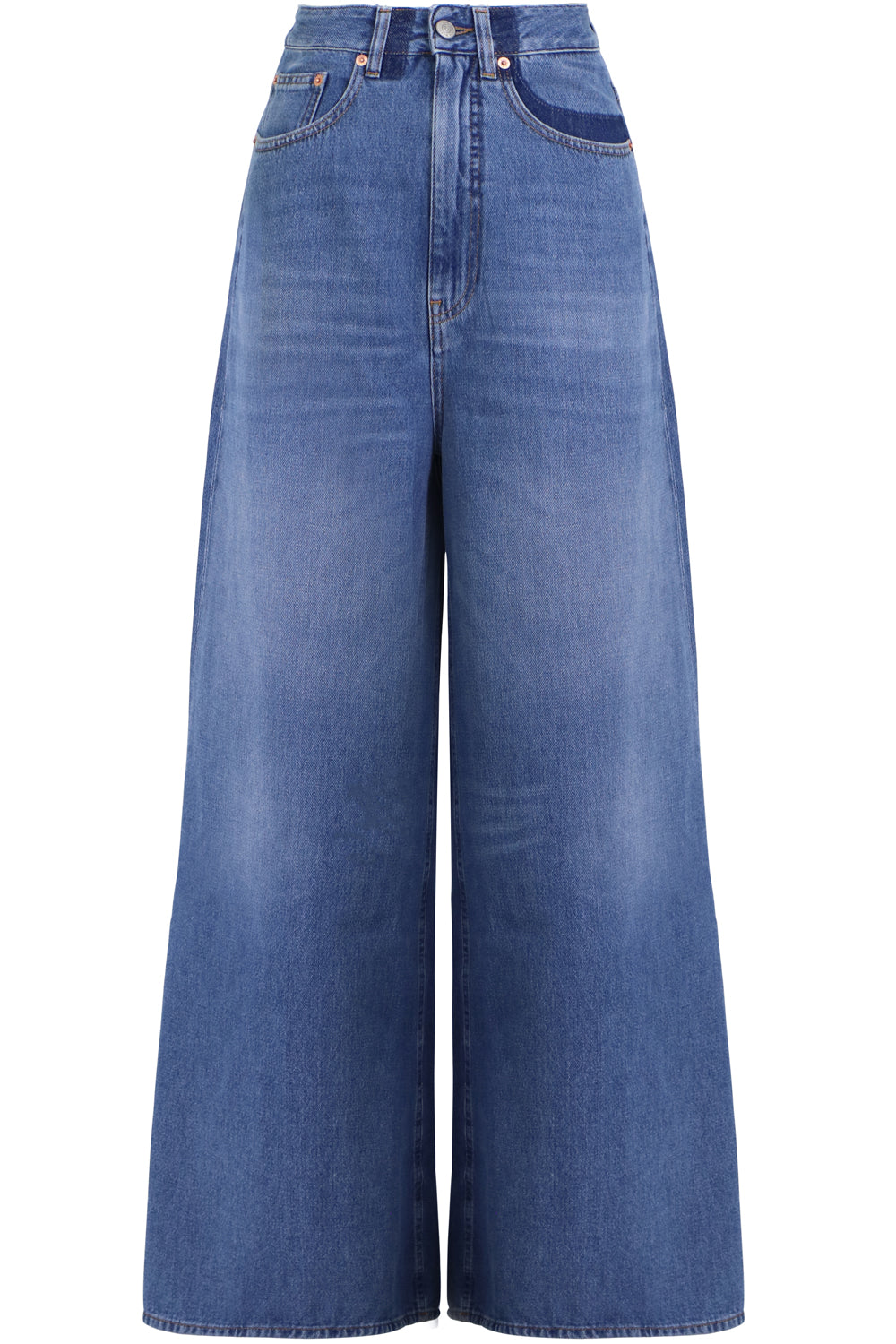 MAISON MARGIELA RTW WIDE LEG JEANS BLUE DENIM