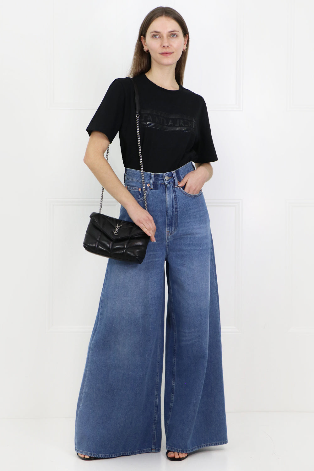 MAISON MARGIELA RTW WIDE LEG JEANS BLUE DENIM