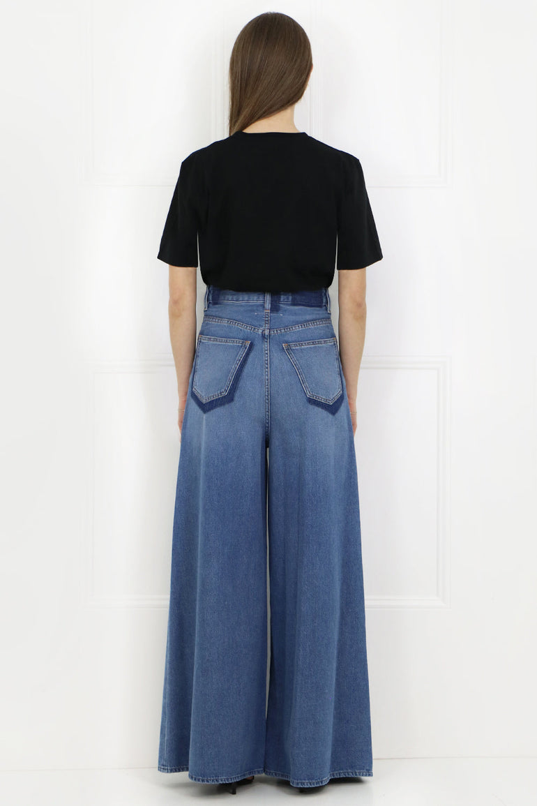 MAISON MARGIELA RTW WIDE LEG JEANS BLUE DENIM