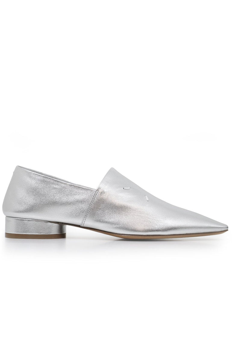 MAISON MARGIELA SHOES HEELED MOCCASIN SILVER