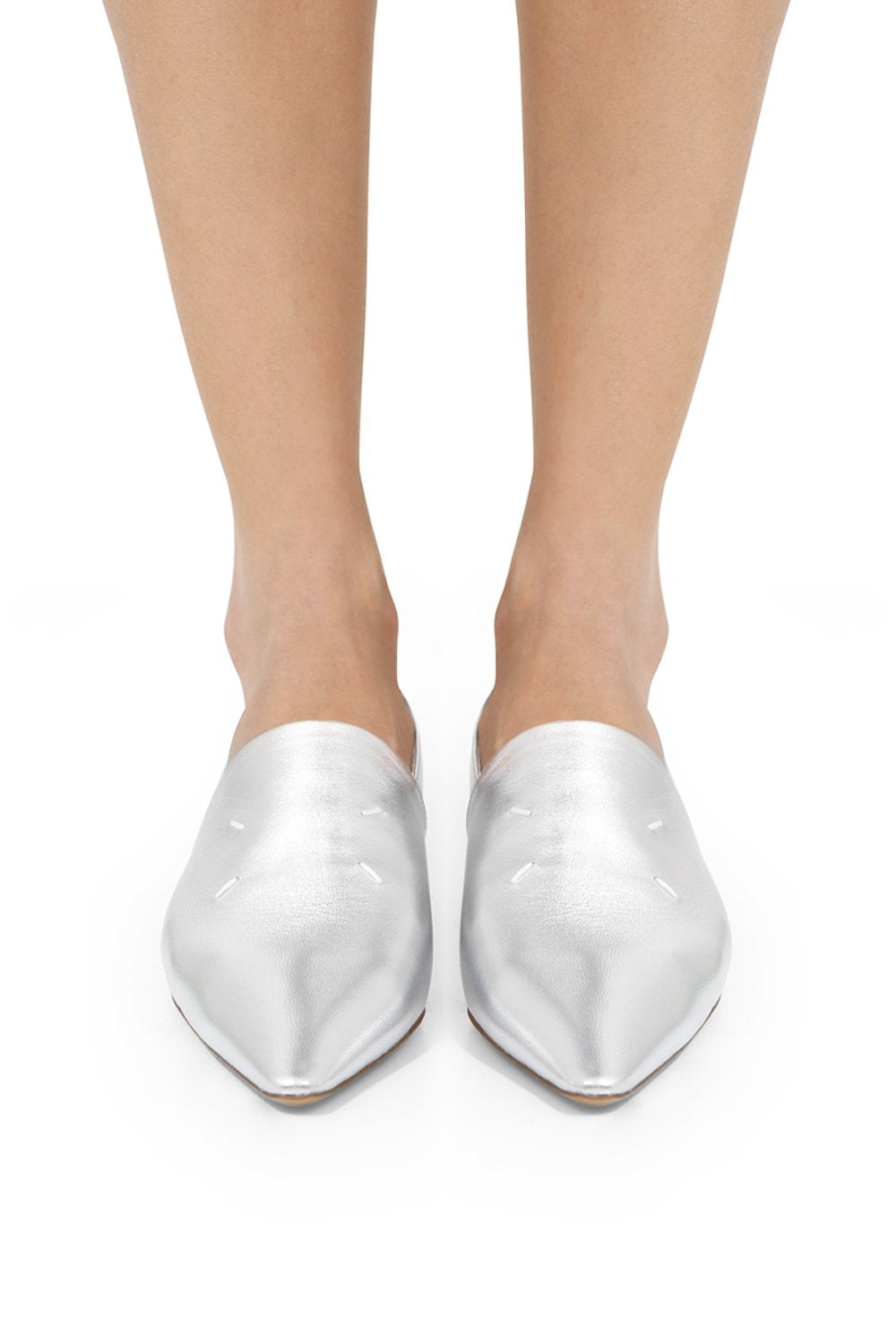 MAISON MARGIELA SHOES HEELED MOCCASIN SILVER
