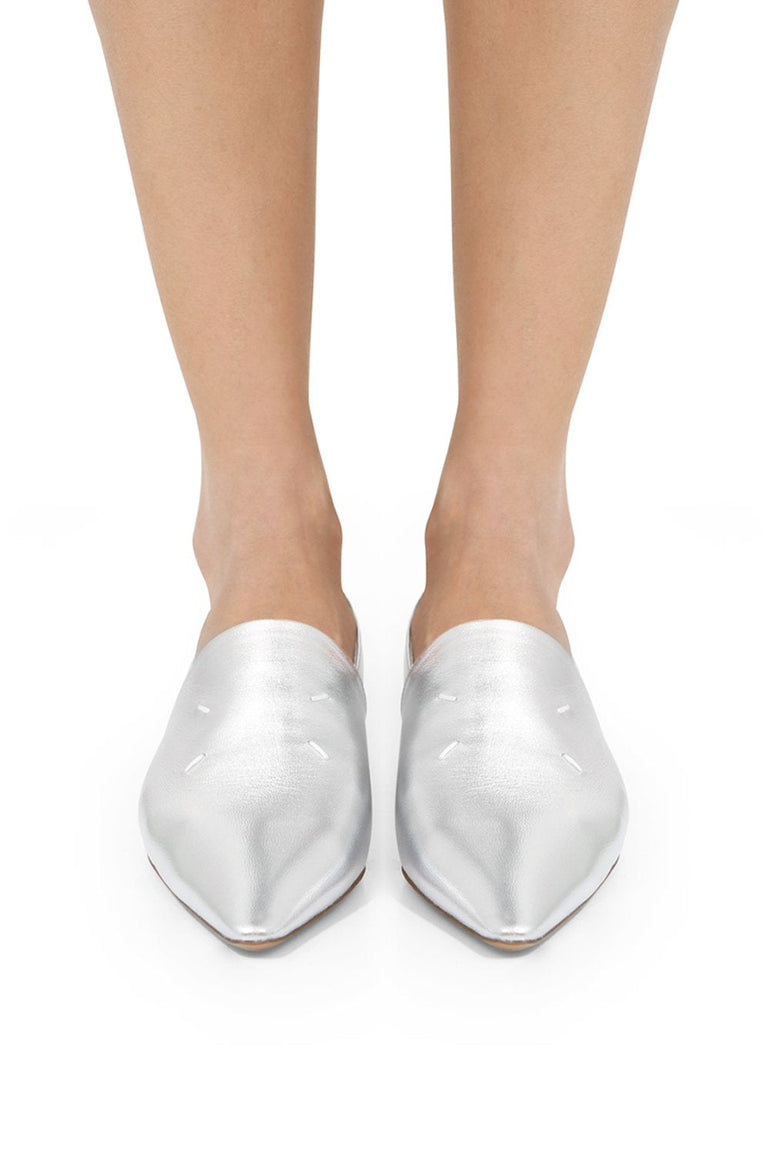 MAISON MARGIELA SHOES HEELED MOCCASIN SILVER