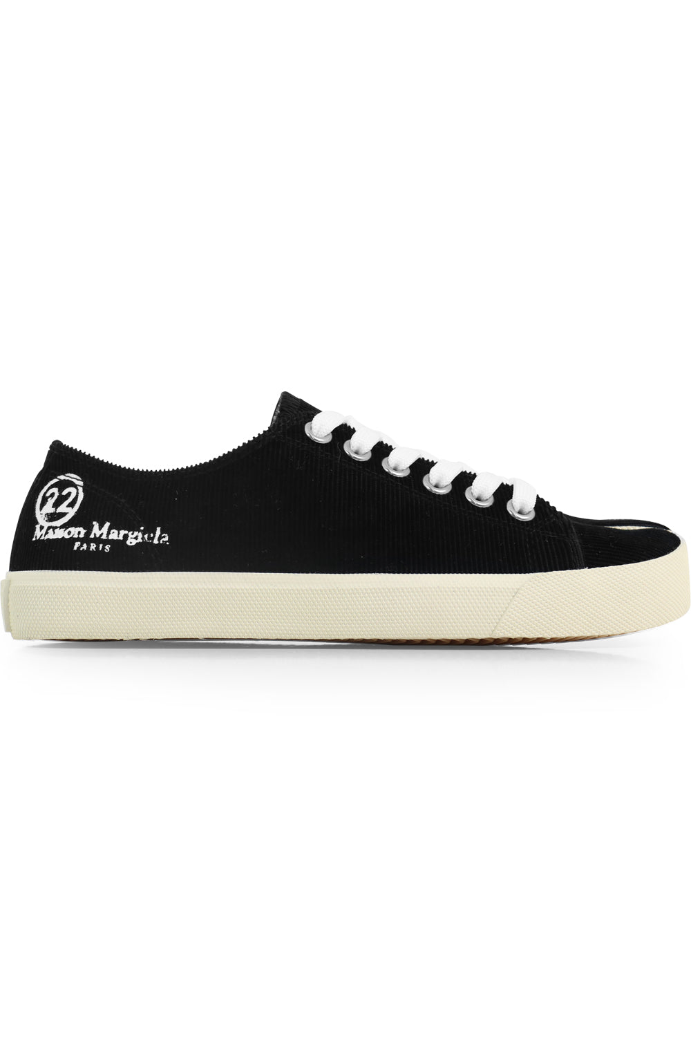 MAISON MARGIELA SHOES VELVET CORD TABI SNEAKER BLACK