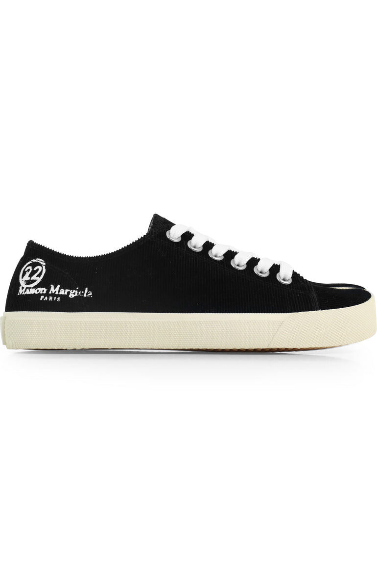 MAISON MARGIELA SHOES VELVET CORD TABI SNEAKER BLACK