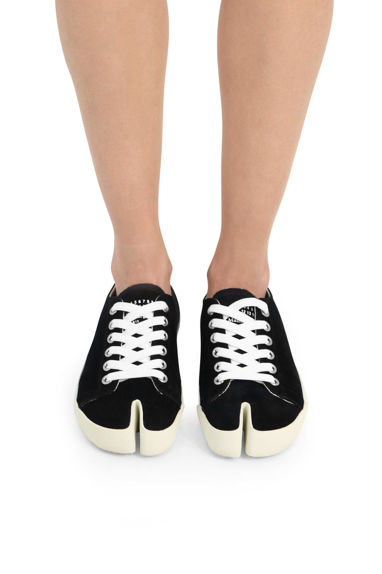 MAISON MARGIELA SHOES VELVET CORD TABI SNEAKER BLACK