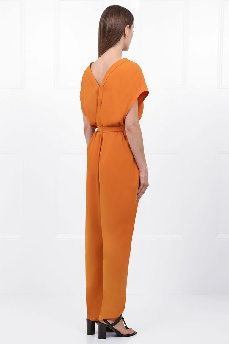 MAISON POI JUMPSUITS FLUID EASY V JUMPSUIT ORANGE