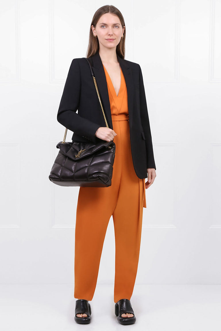 MAISON POI JUMPSUITS FLUID EASY V JUMPSUIT ORANGE