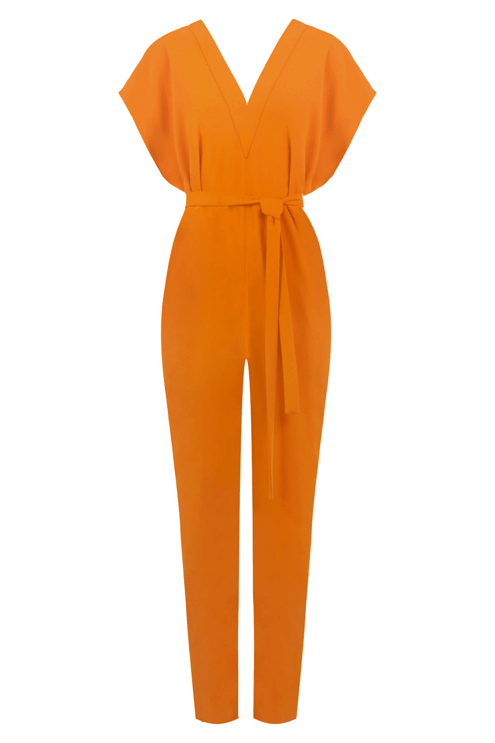 MAISON POI JUMPSUITS FLUID EASY V JUMPSUIT ORANGE