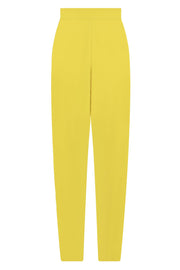 MAISON POI PANTS FLUID RELAXED SLIM LEG PANTS YELLOW