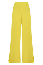 MAISON POI PANTS FLUID SPLIT LEG PANTS YELLOW