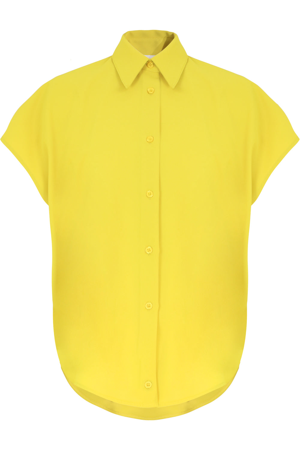 MAISON POI RTW FLUID CIRCLE BLOUSE CAP/SL YELLOW