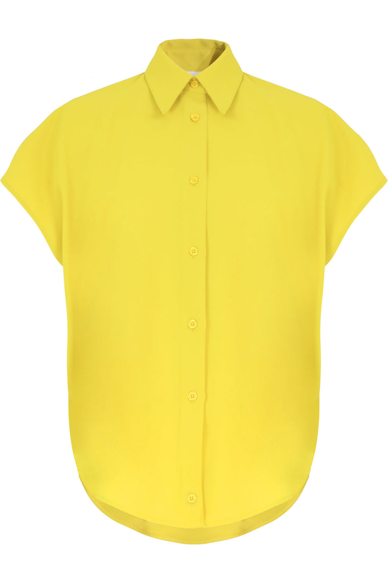 MAISON POI RTW FLUID CIRCLE BLOUSE CAP/SL YELLOW