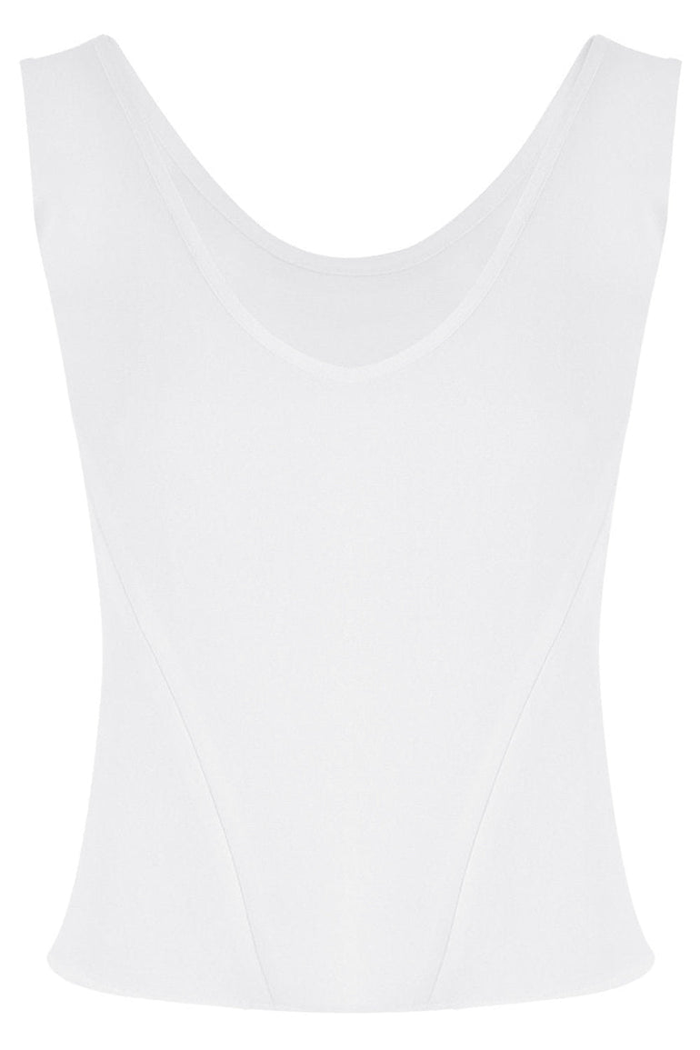 MAISON POI RTW TISSUE BODICE TOP S/LESS IVORY