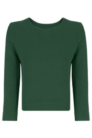 MAISON POI RTW TISSUE CROP TOP 3/4SL KHAKI