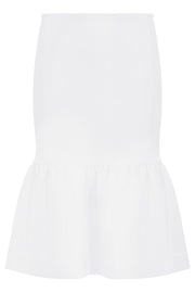 MAISON POI RTW TISSUE MIDI PEPLUM SKIRT IVORY